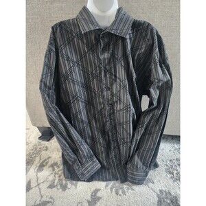 Blue Pronto Uomo  Men's XL  Button  Long Sleeved Shirt Size 3XLT 100% Cotton